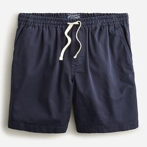 J. Crew Dark Blue Shorts with Cream Drawstring